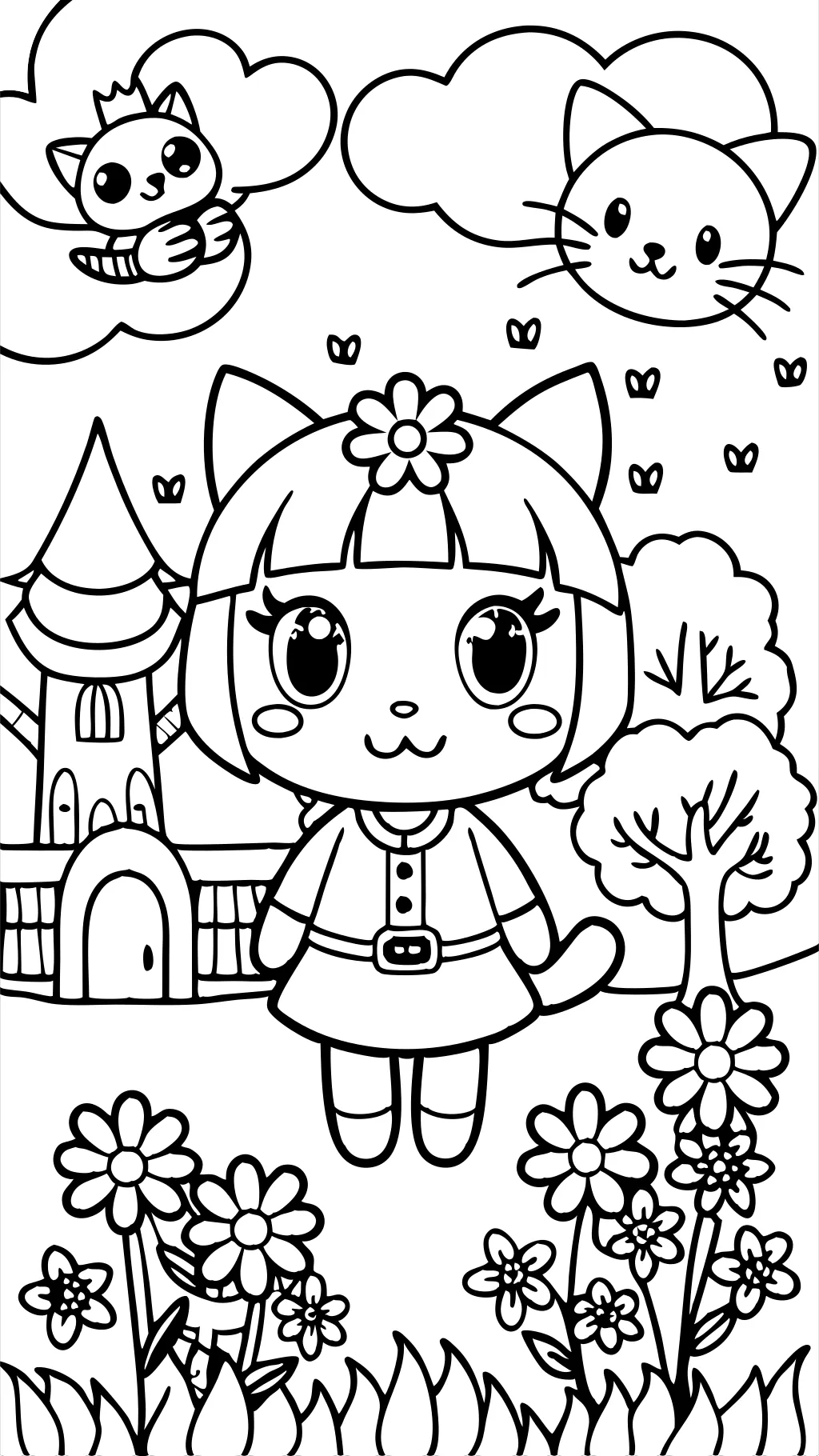 cute anime coloring pages